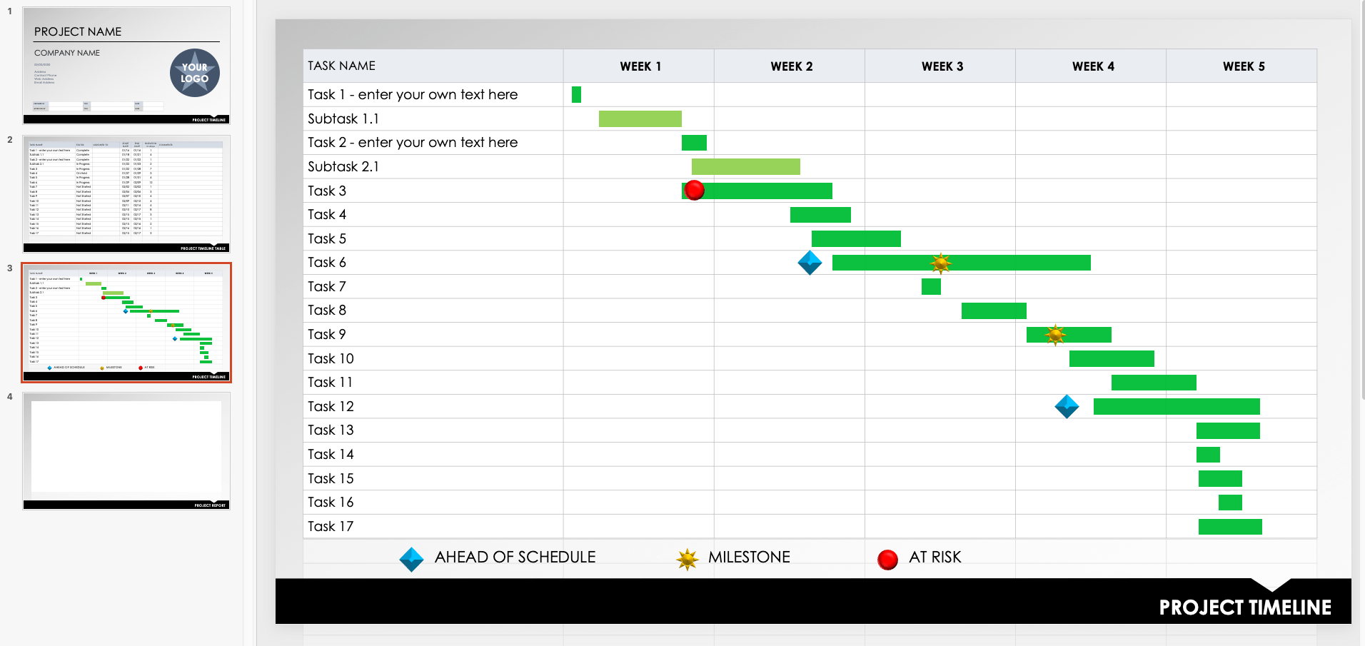 Project Timeline Template PowerPoint