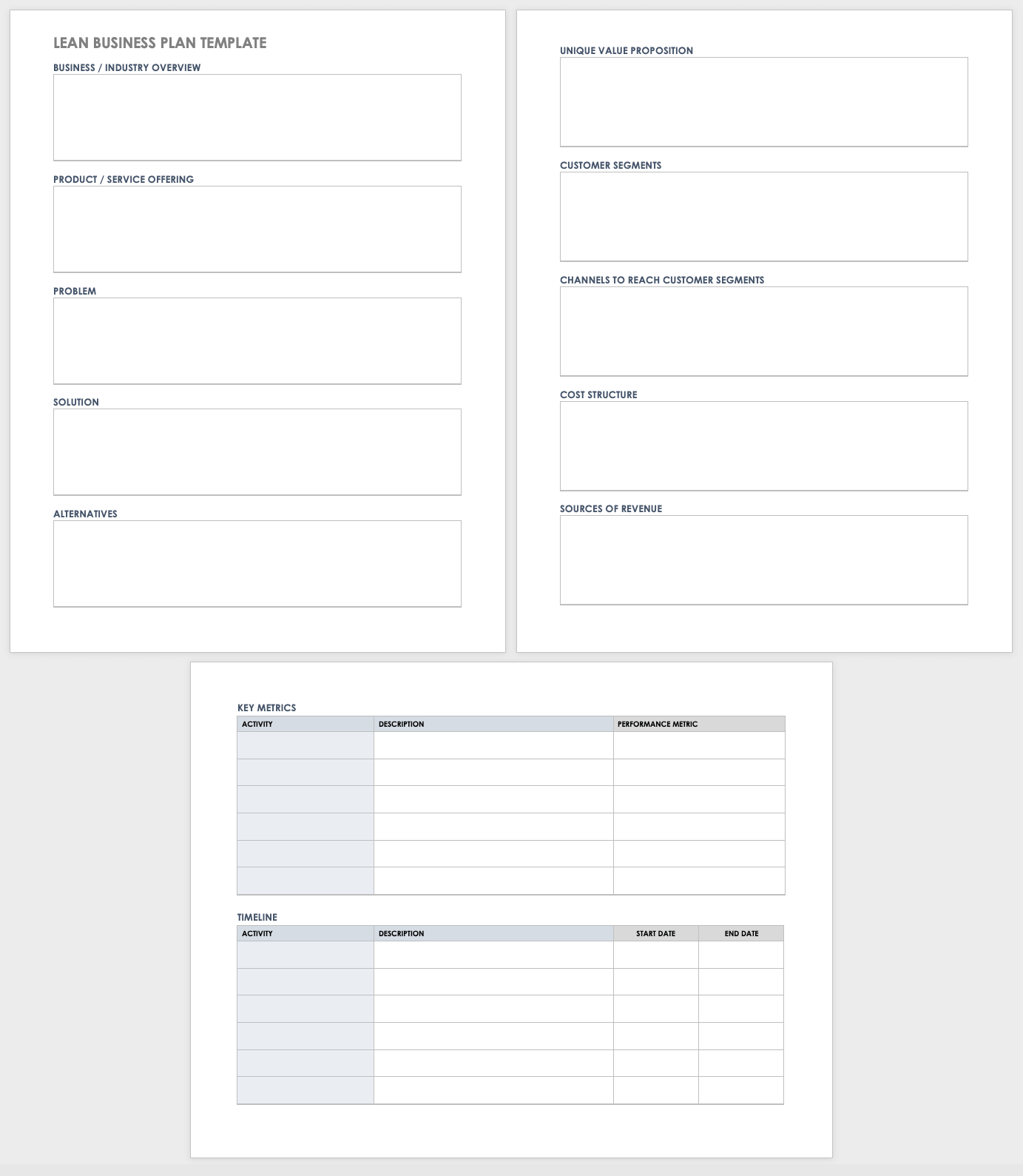 Lean Business Plan Template