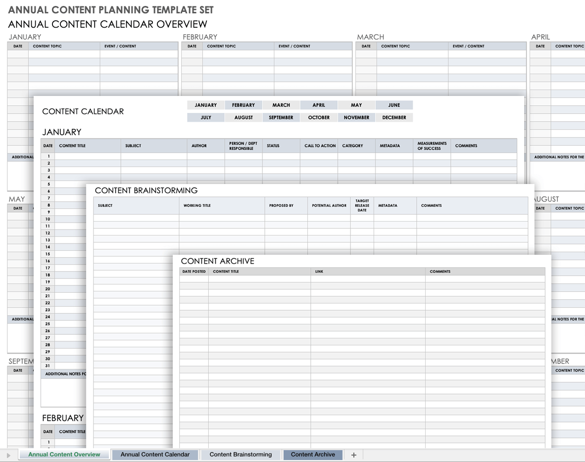 Annual Content Planning Template