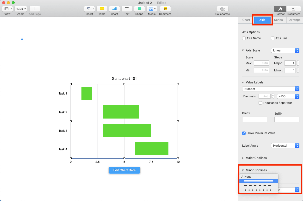 Customize Gridlines