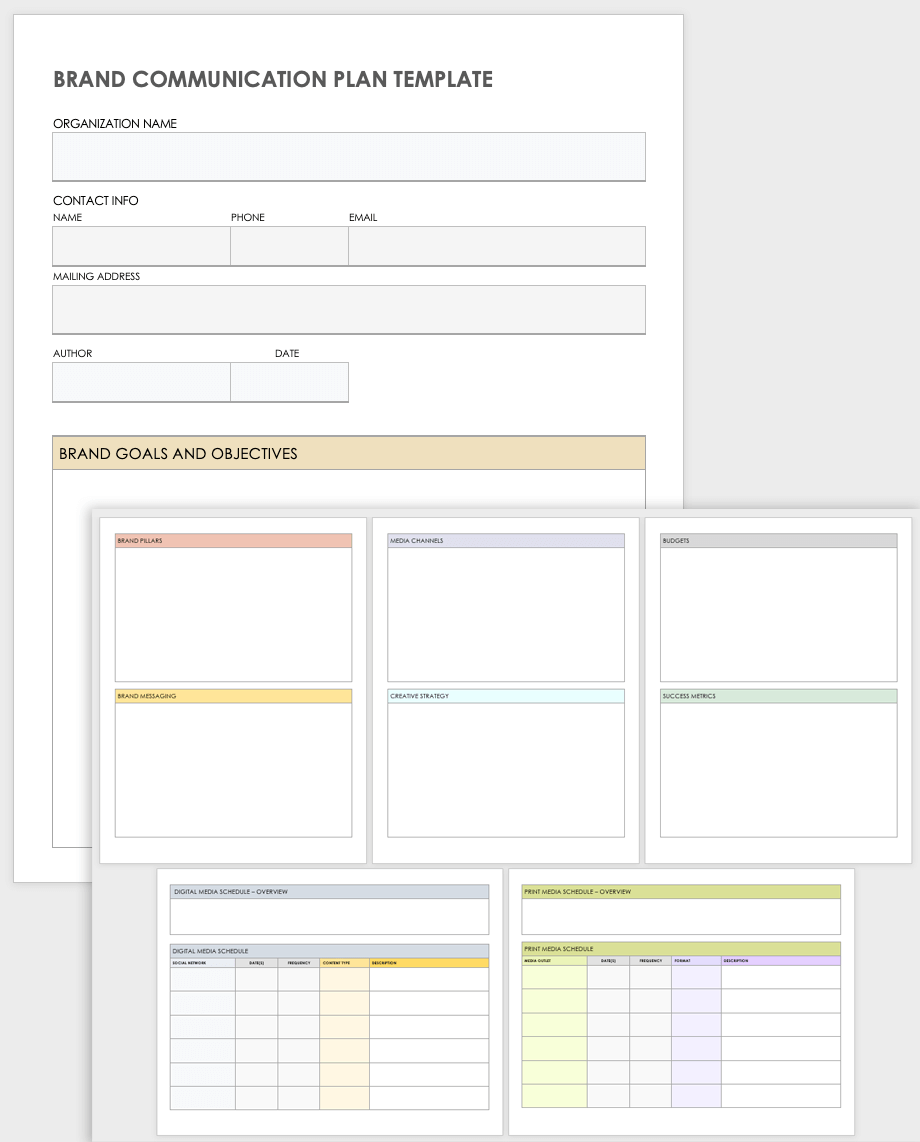 Brand Communication Plan Template