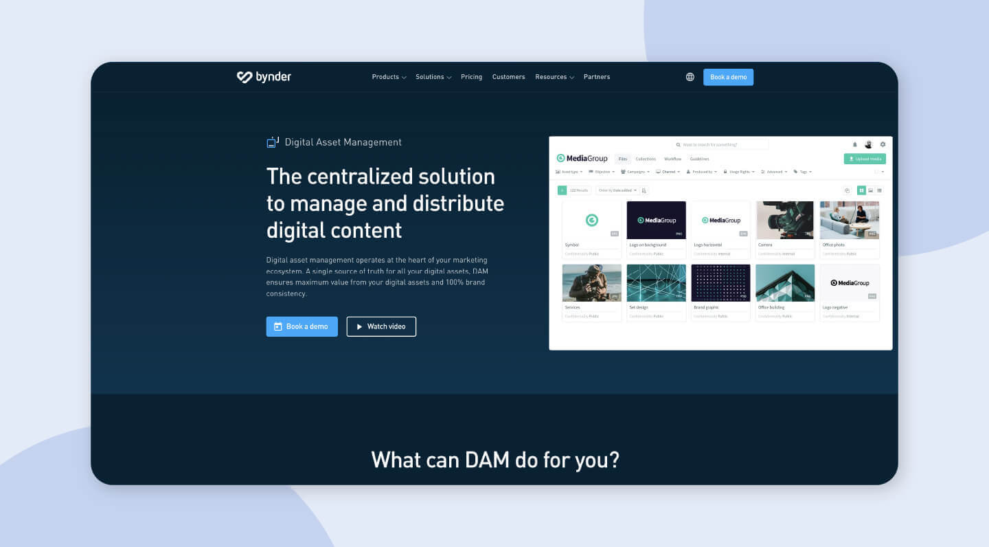 Bynder is a DAM software option.