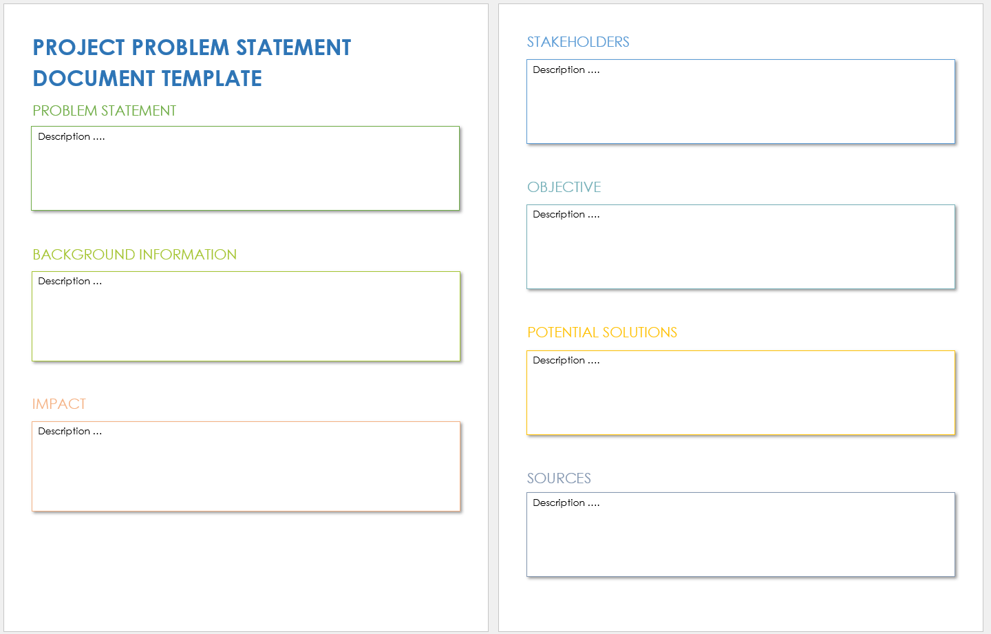 Project Problem Statement Document Template