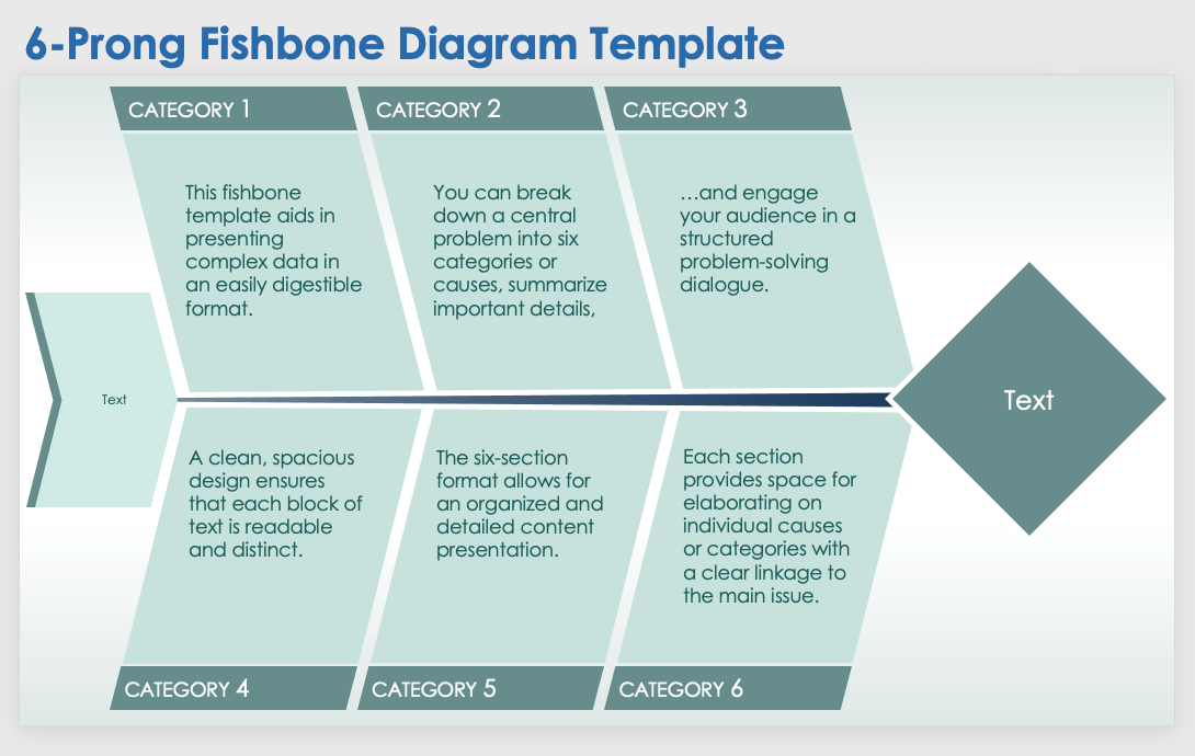 6 Prong Fishbone Diagram Template