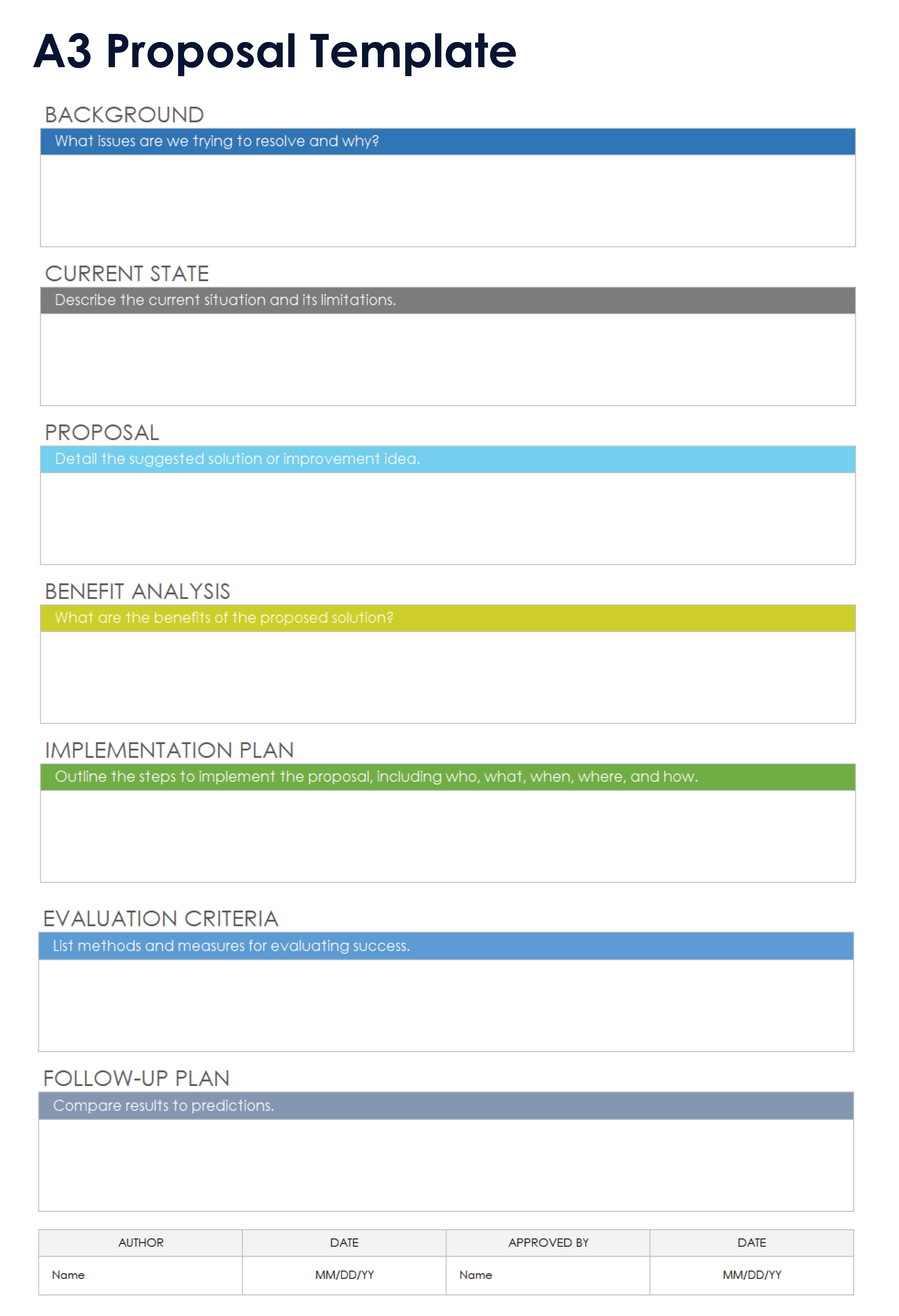 A3 Proposal Template