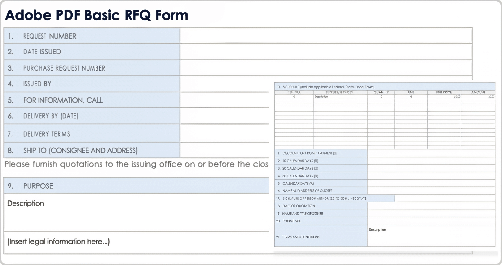 Basic PDF RFQ Form