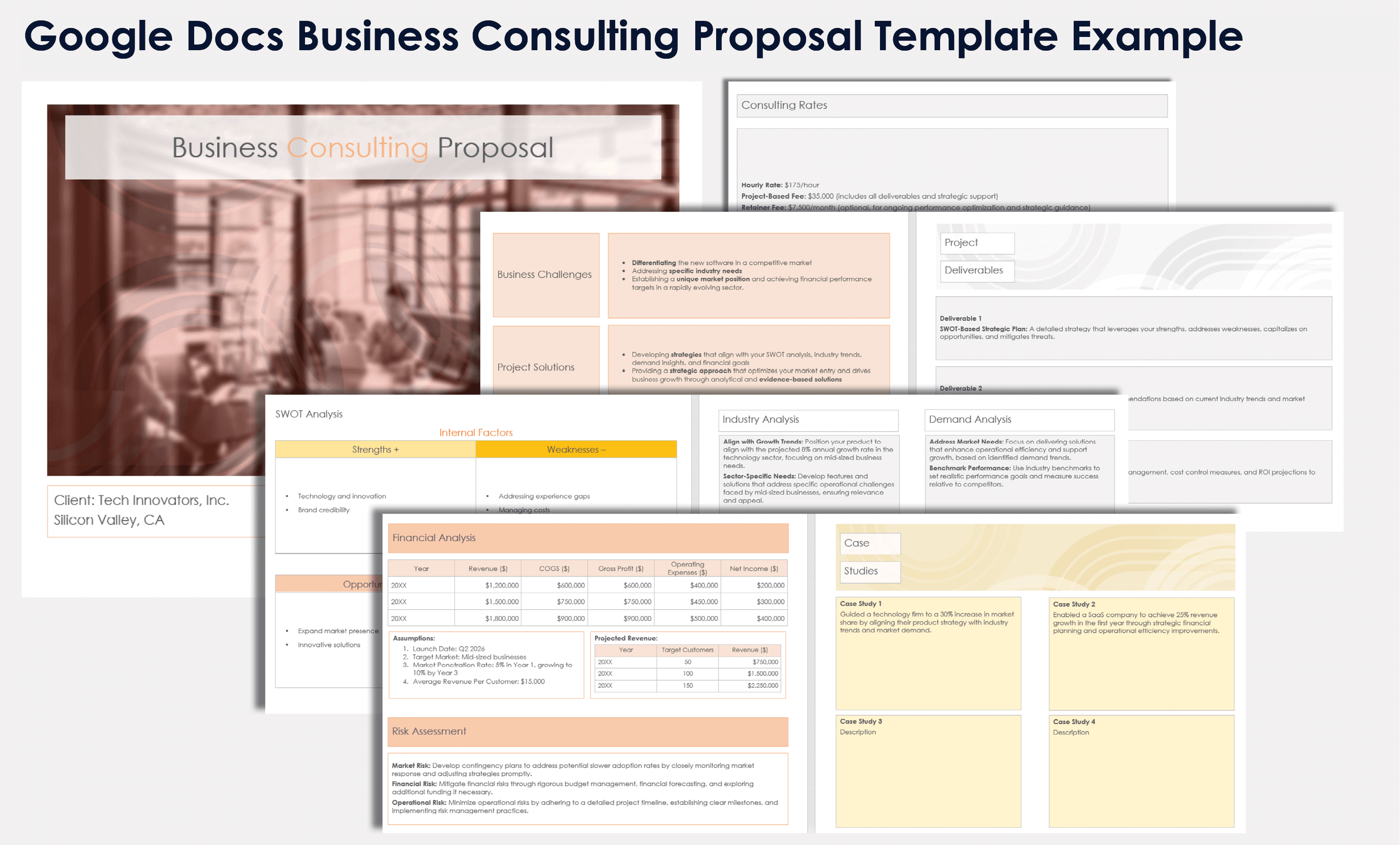 Google Docs Business Consulting Proposal Template Example