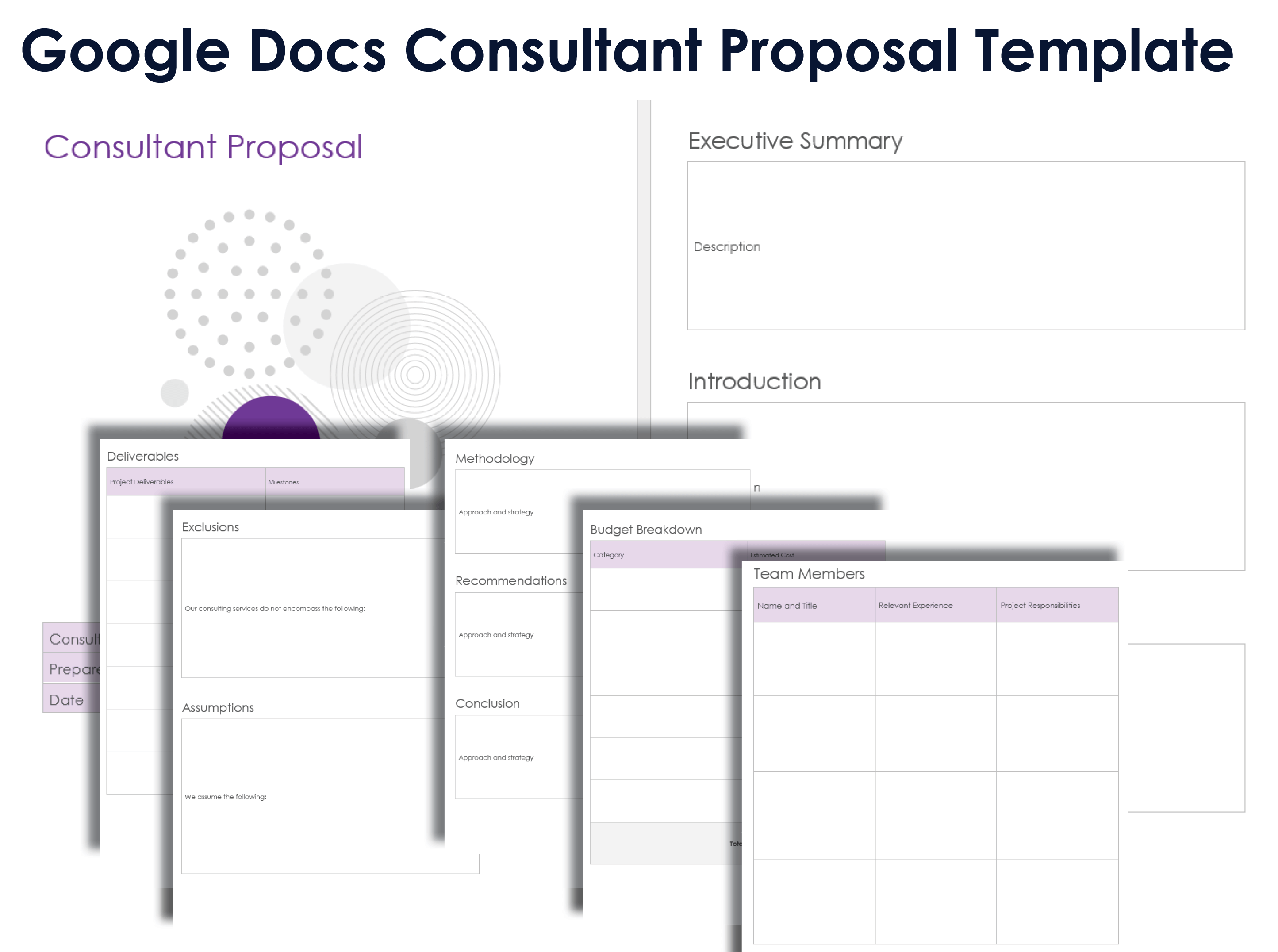 Google Docs Consultant Proposal Template