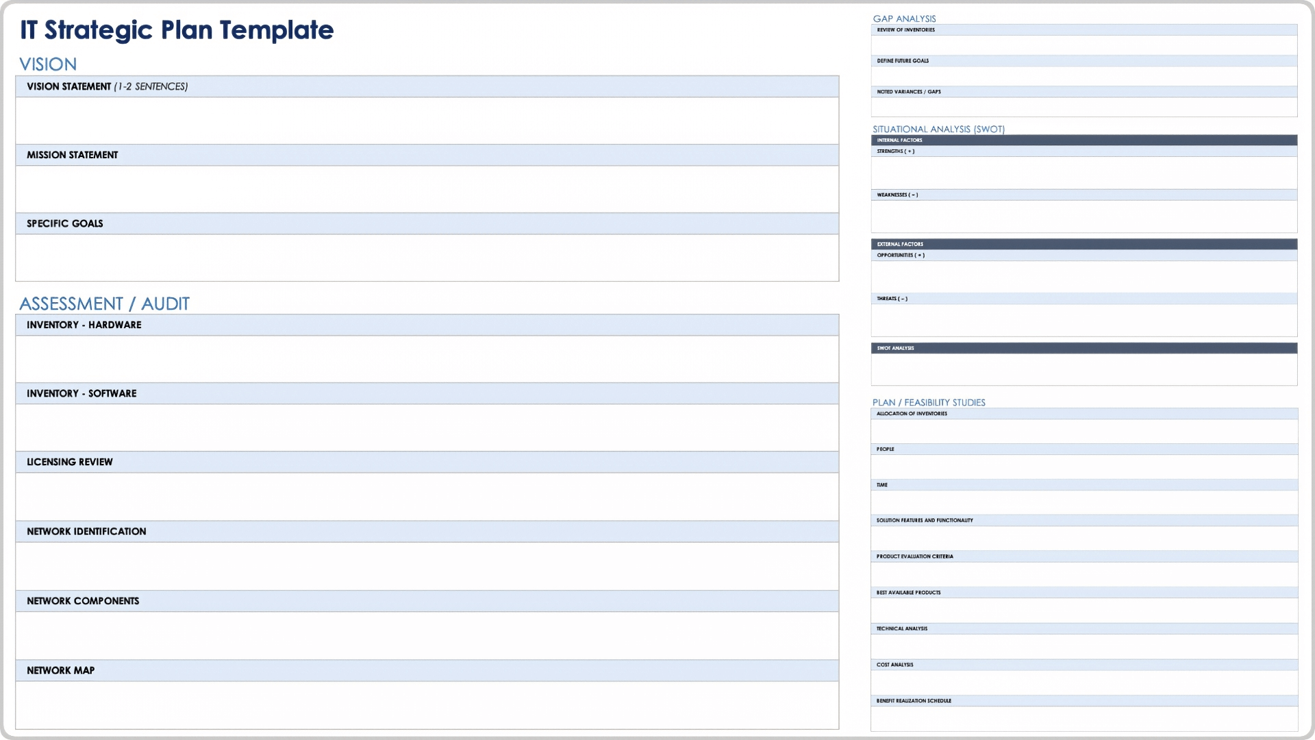 IT Strategic Plan Template