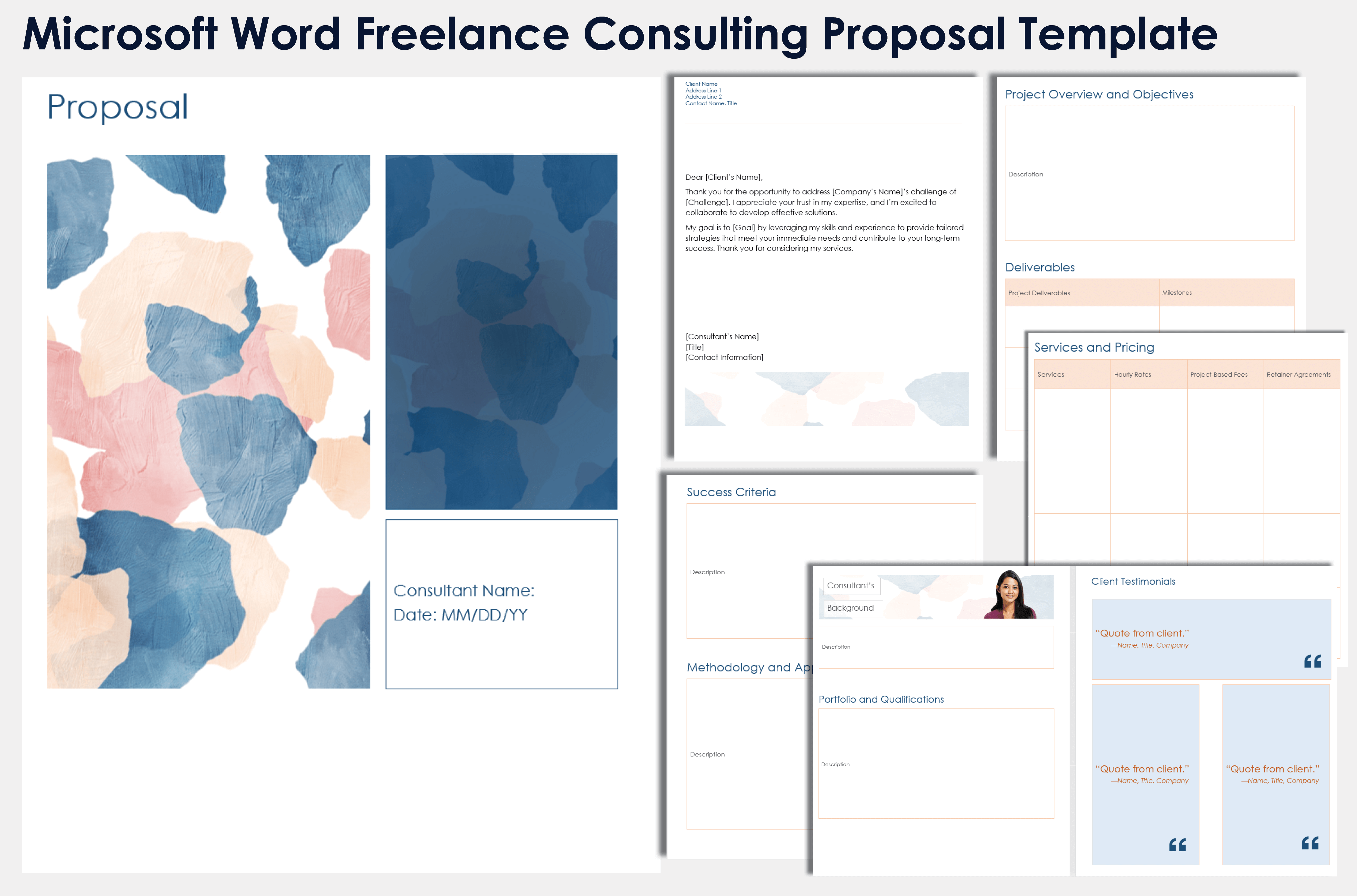 Microsoft Word Freelance Consulting Proposal Template