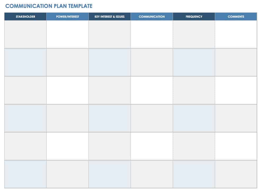 Communication Plan Template