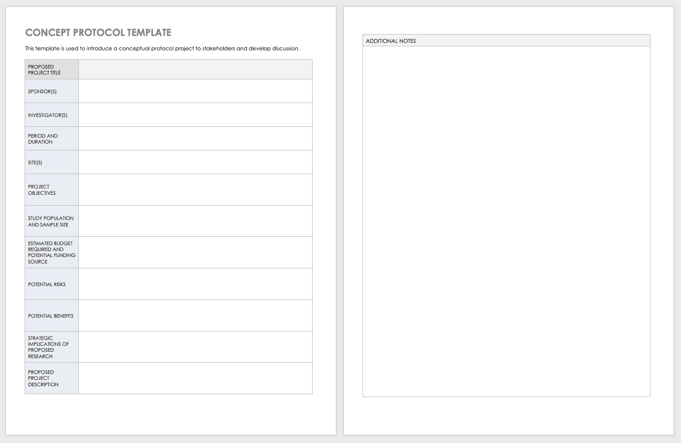 Concept Protocol Template