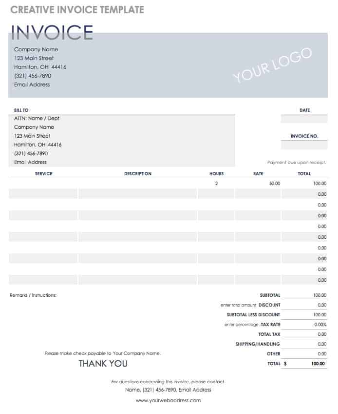 Creative Invoice Template