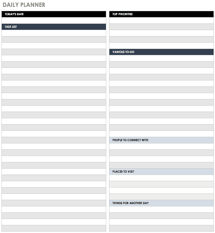 Daily Planner Template