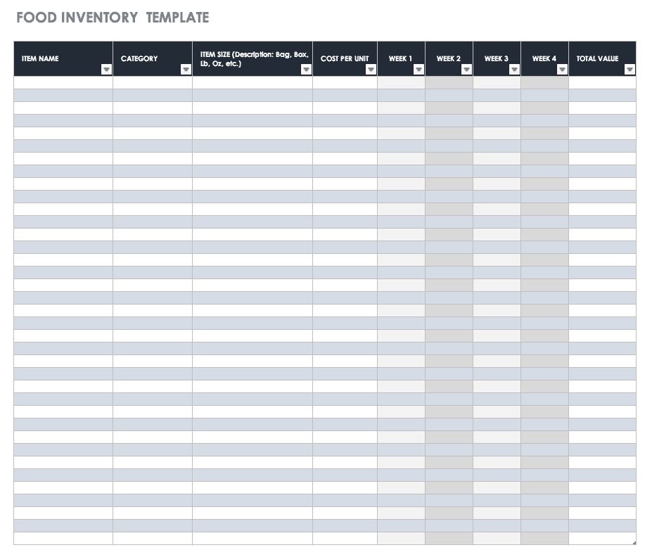 Food Inventory Template