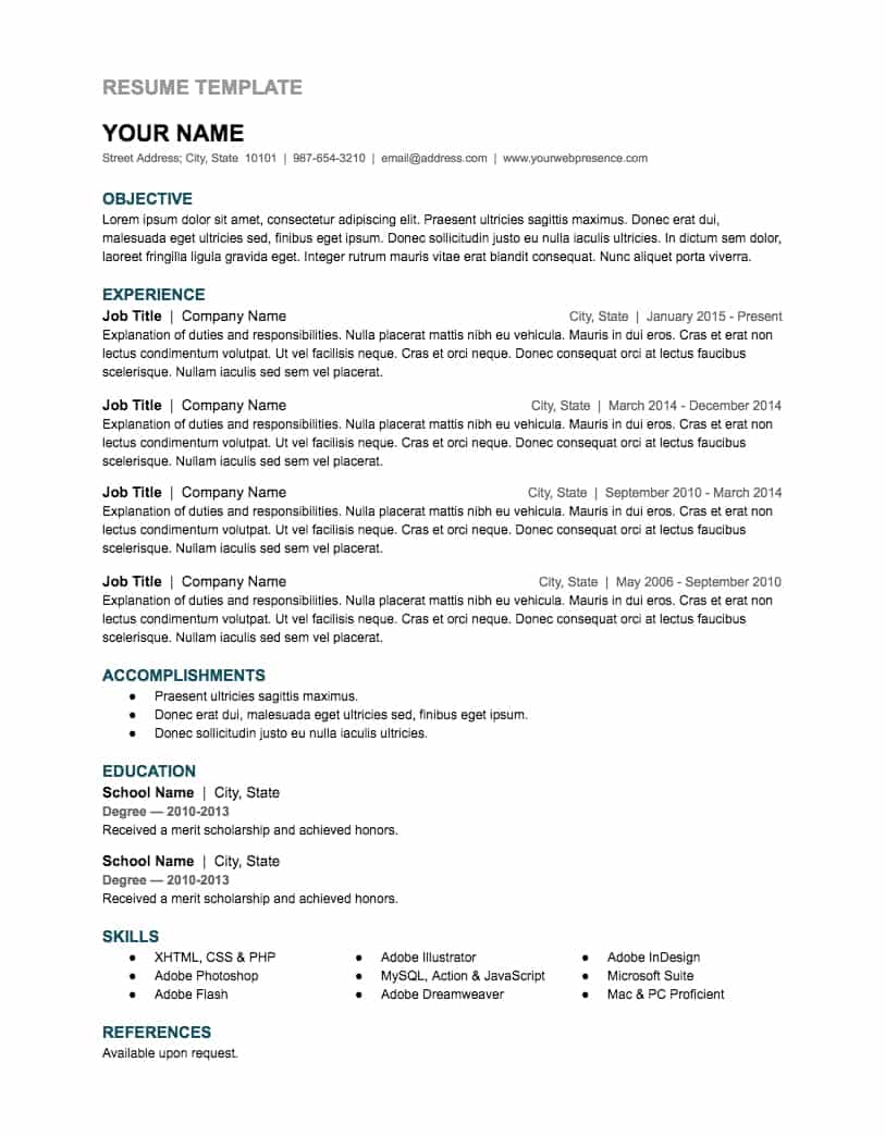 Resume Template