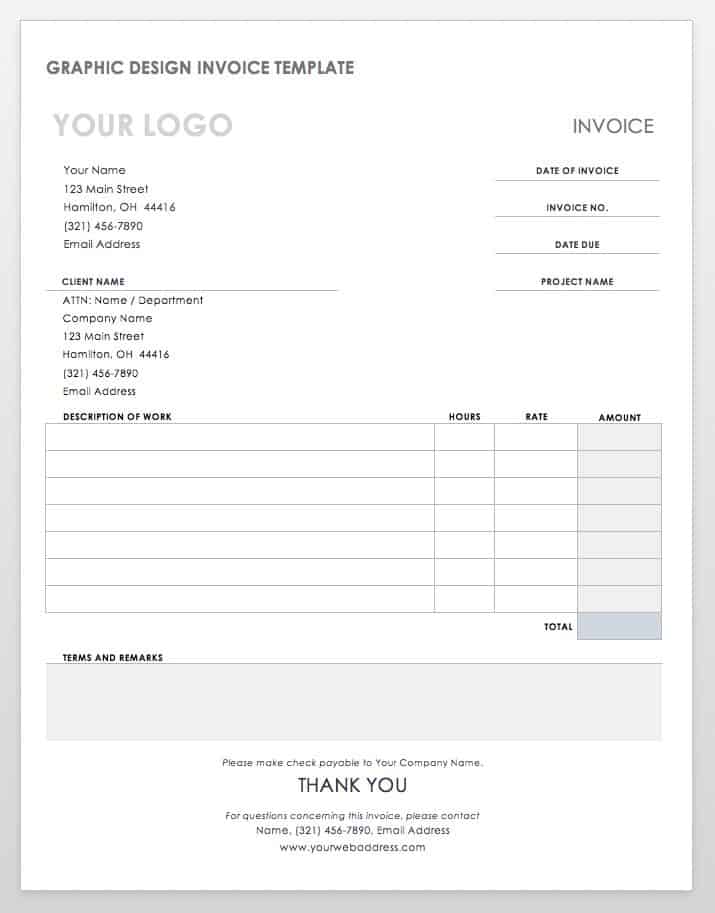 Graphic Design Invoice Template