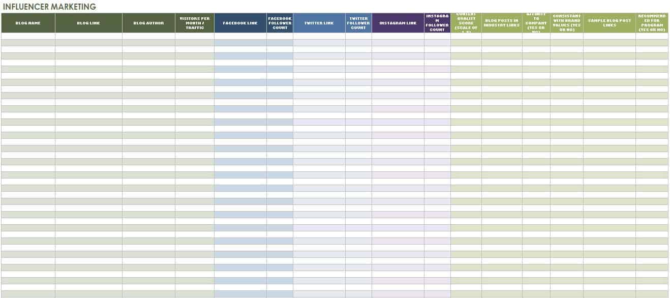 Influencer Marketing Template