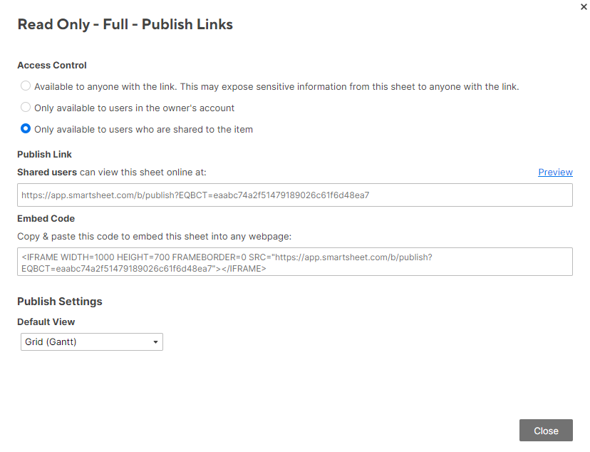 New publish option