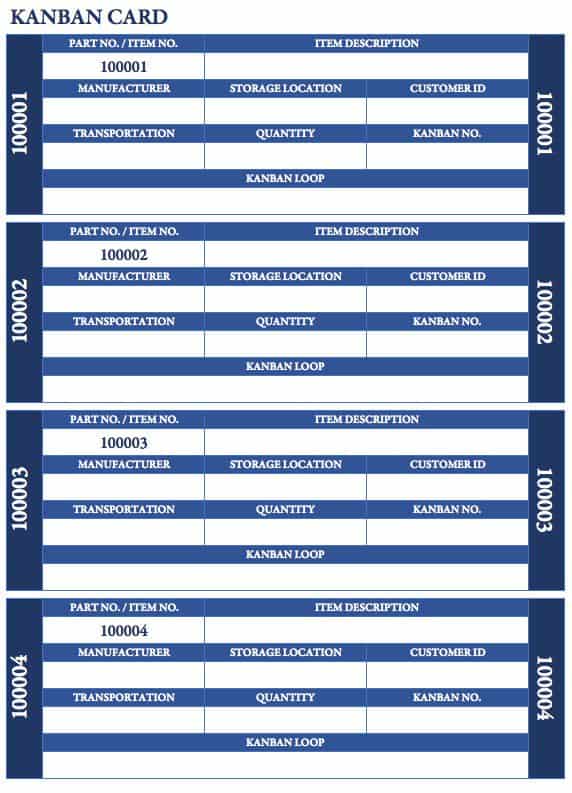 Basic Kanban Card Template