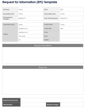 Request for Information Template